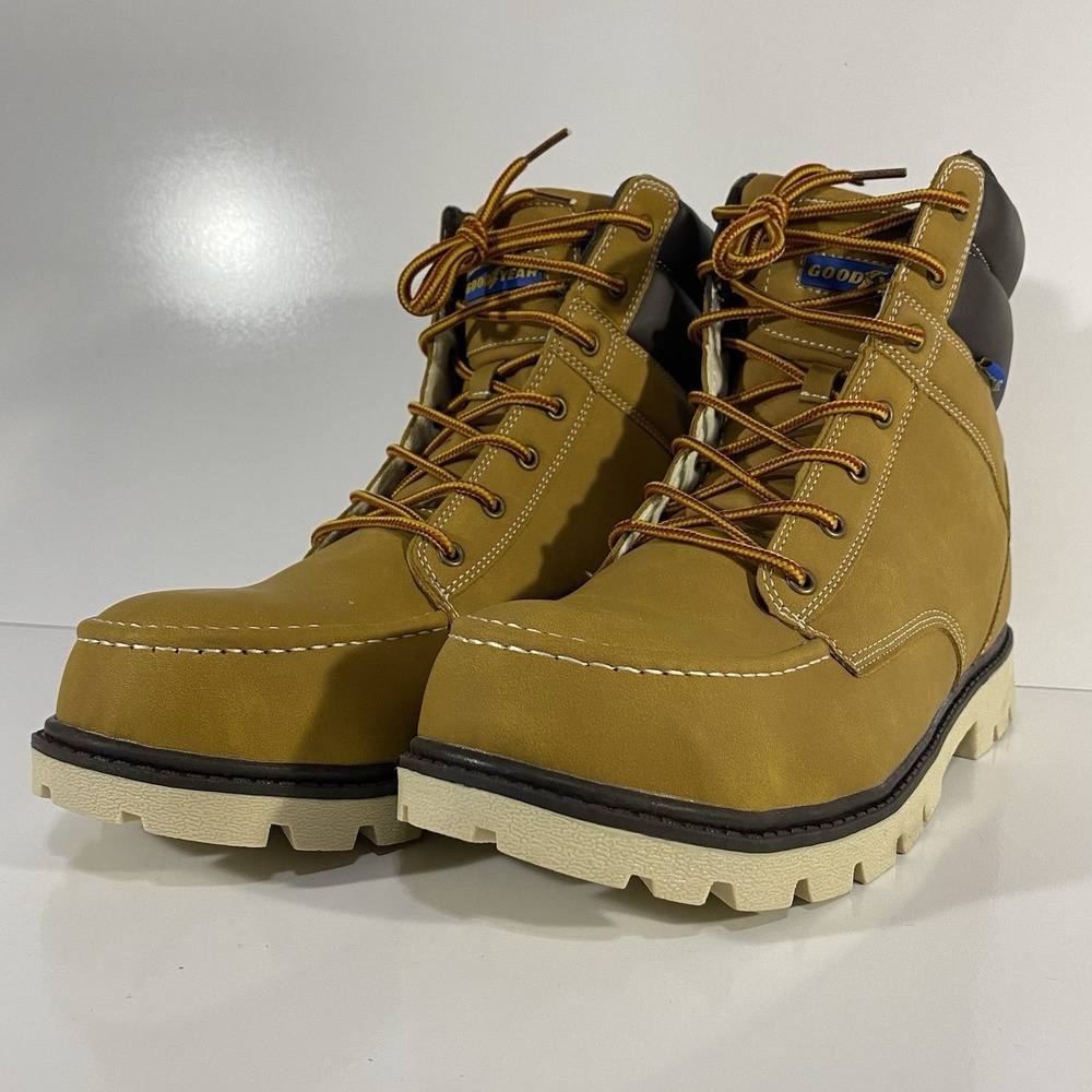 Goodyear Mens Size 12 Penn Steel Toe Work Boots Wheat GY207702